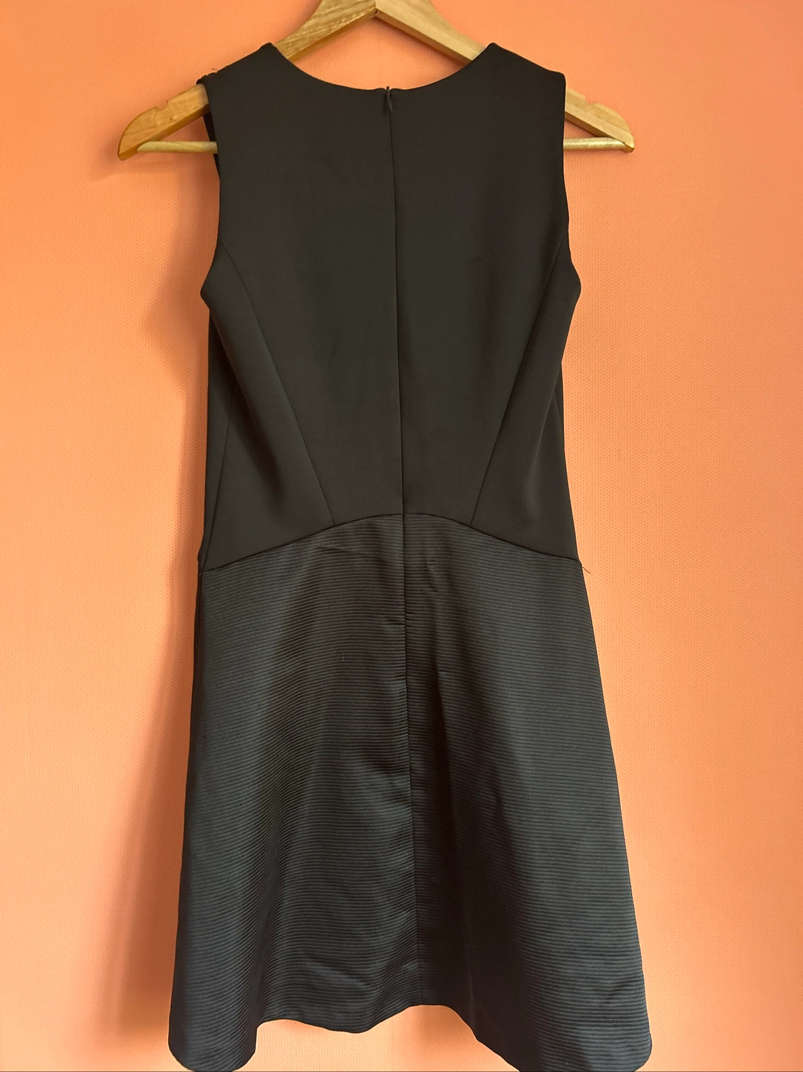 Vestido corto bimaterial negro Sandro - Talla 1 (FR 36) – photo 2